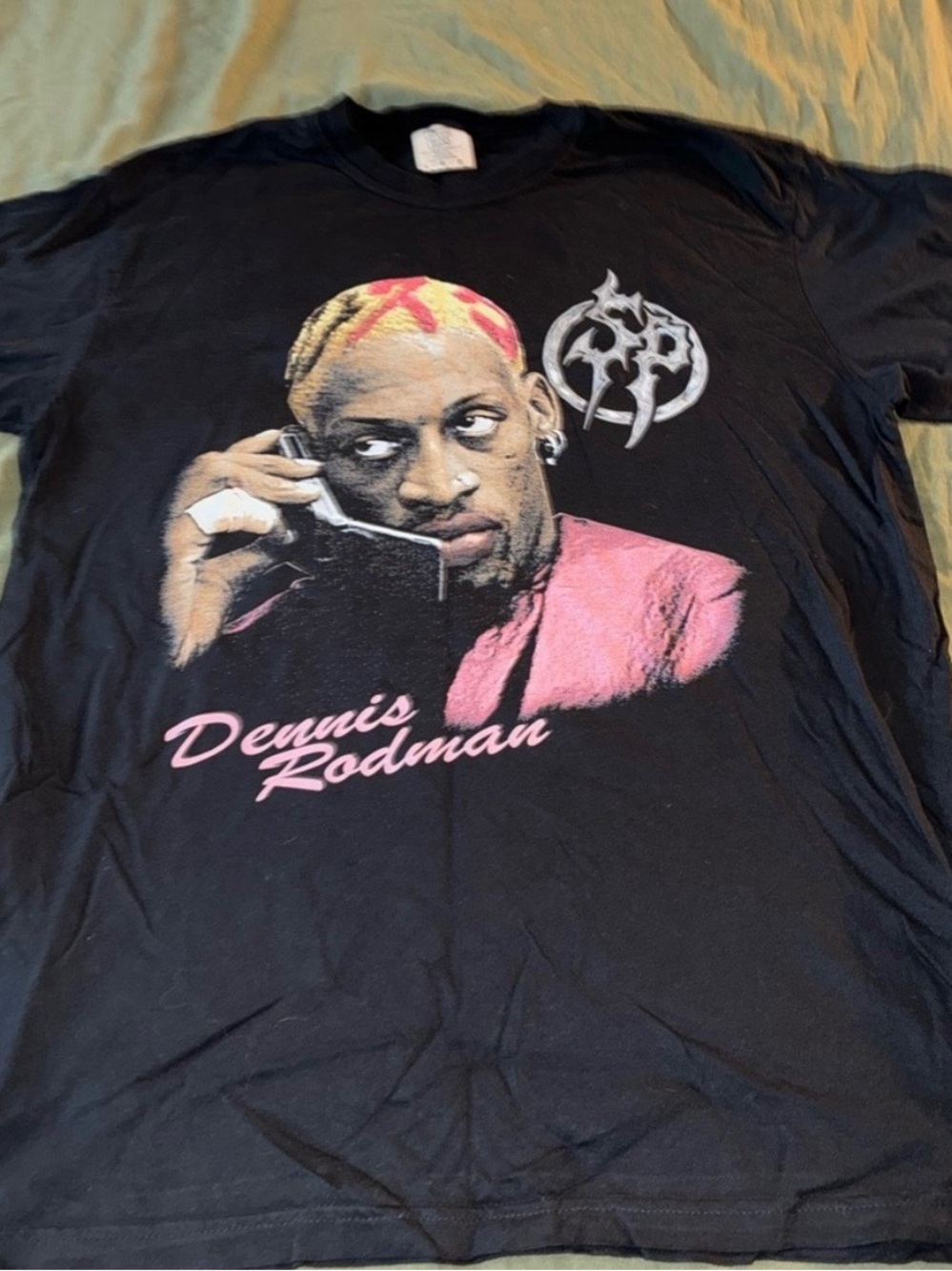 Comfort Colors Black Short-Sleeve Graphic Tee with Pink Accents ( NEVER WORN)